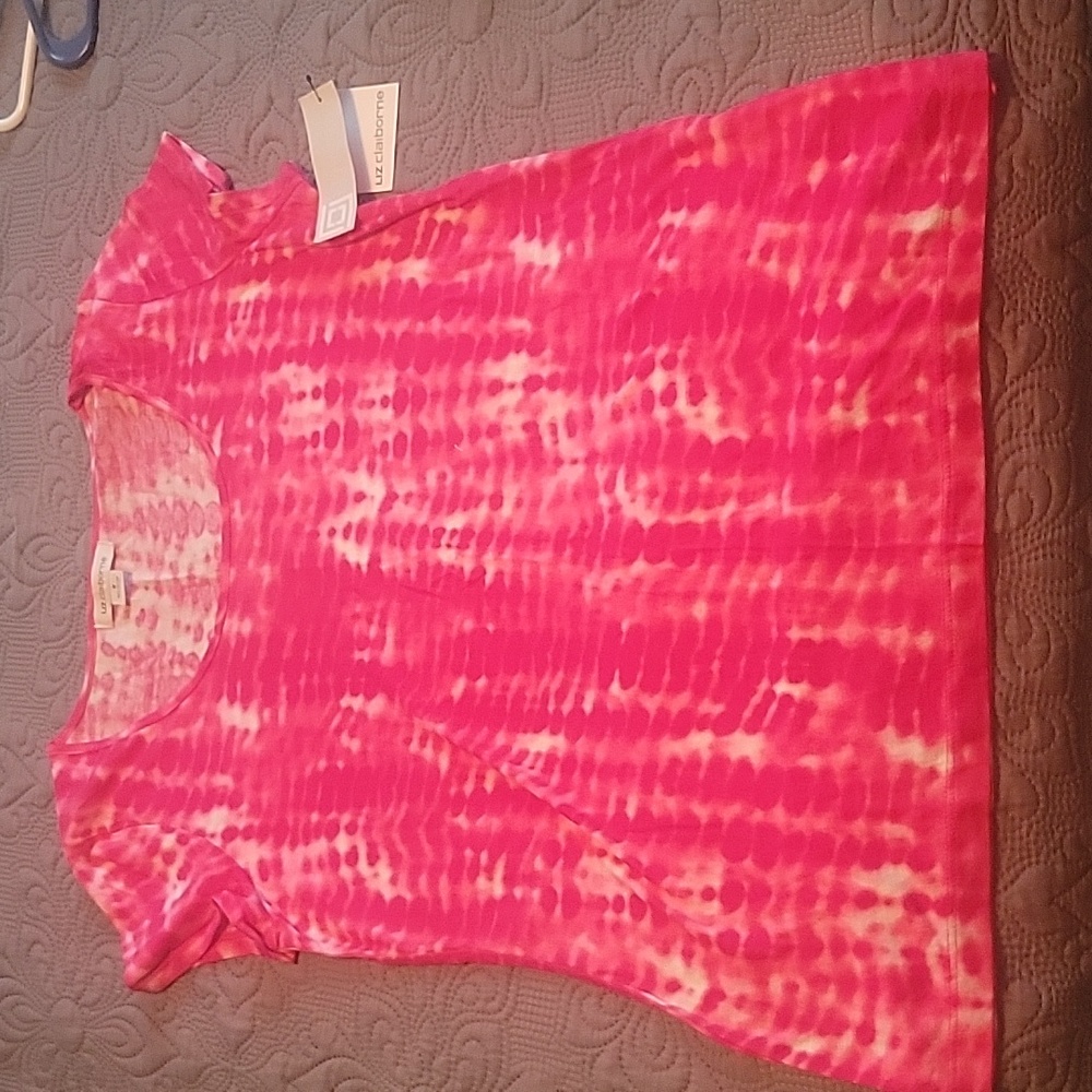 Pink tie dye Liz Claiborne Tee